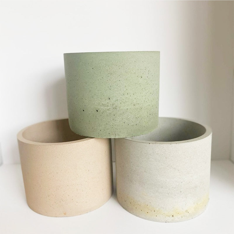 concrete plant pot mold Large Concrete Flower Pot Silicone Mold 15cm Cement Mold for Plant Pla