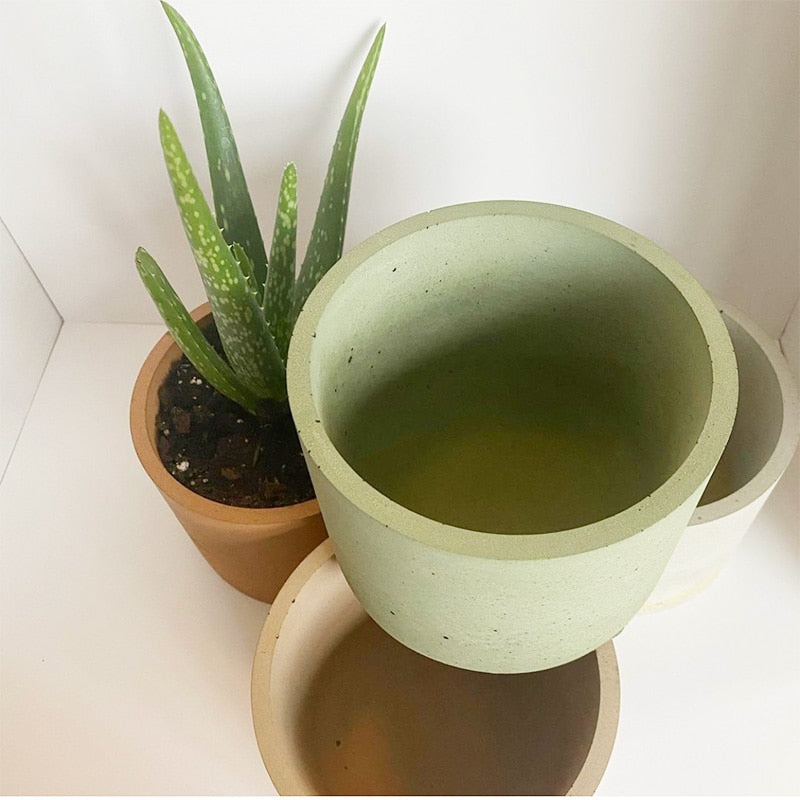 large plant pot mould Large Concrete Flower Pot Silicone Mold 15cm Cement Mold for Plant Pla